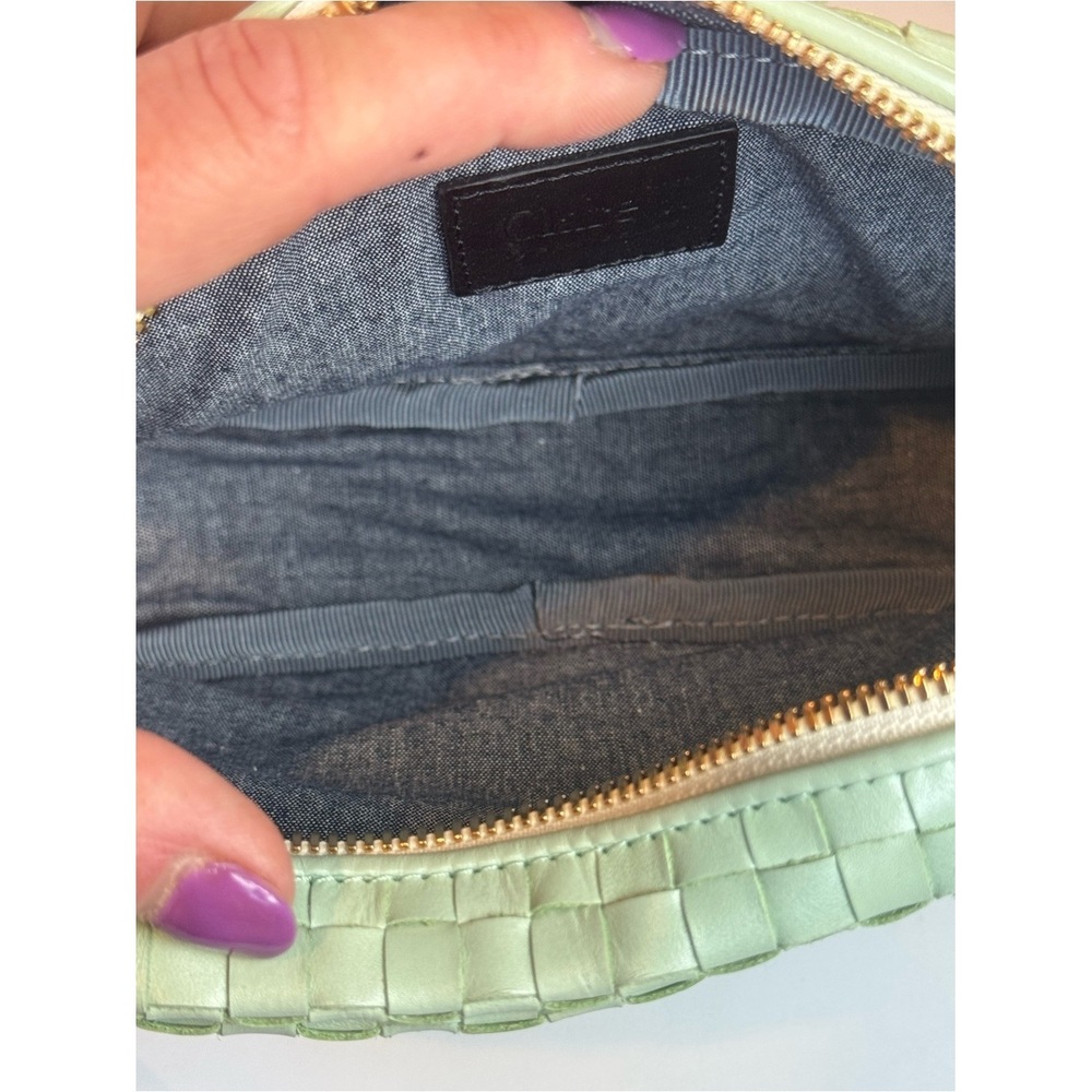 ⛱️🔥Clare V. - Mint Green Woven Leather Midi Sac Crossbody - OS - Picture 7 of 9